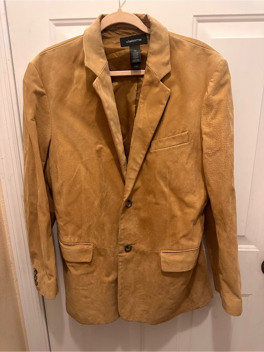 100% Suede Mens Vintage Sport Coat Blazer